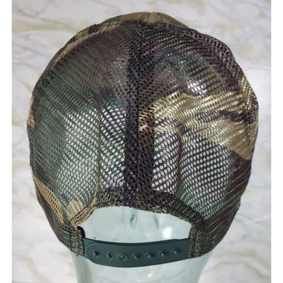 Vintage Duck Bay Tree Bark Camouflage Mesh Back Hunting Snapback Hat Cap - Picture 5 of 9